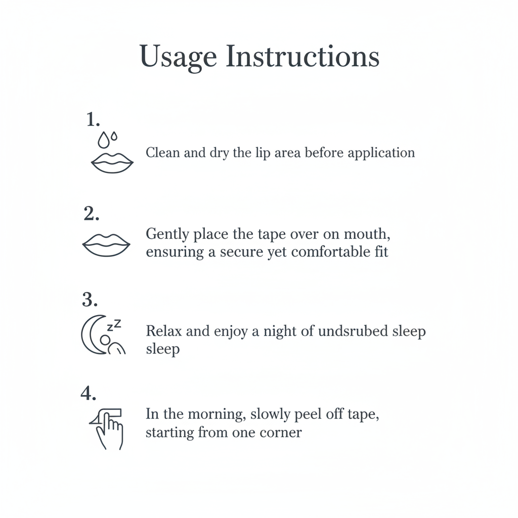 Premium Mouth Tape Usage Instructions - How to Apply and Remove