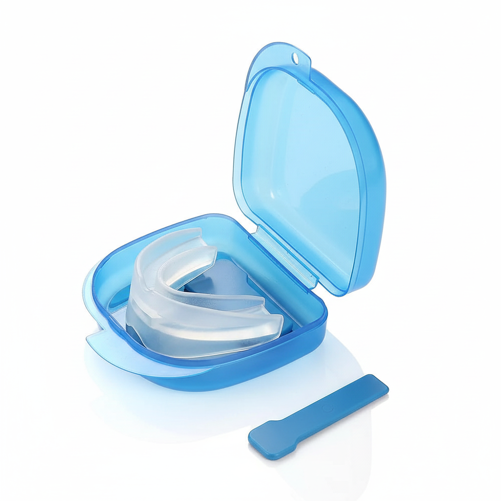 Anti-Snoring Mouth Guard with Blue Protective Case and Adjustment Tool