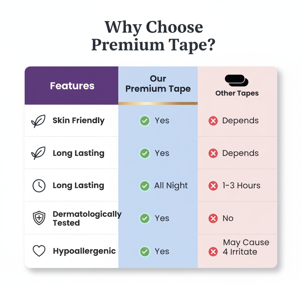 Premium Mouth Tape Comparison - Why Choose Our Product vs Other Tapes