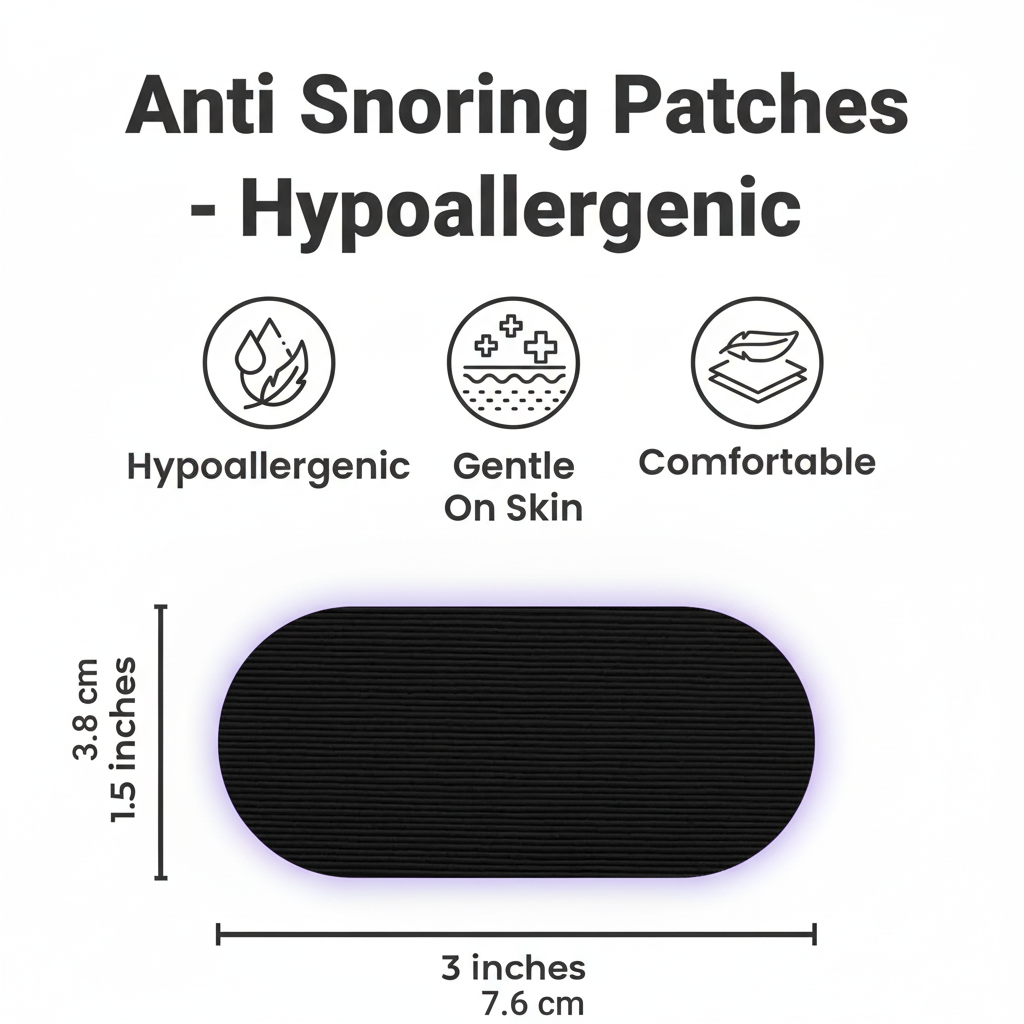 Premium Anti-Snoring Mouth Tape - Hypoallergenic, Gentle, Comfortable - Size Specifications